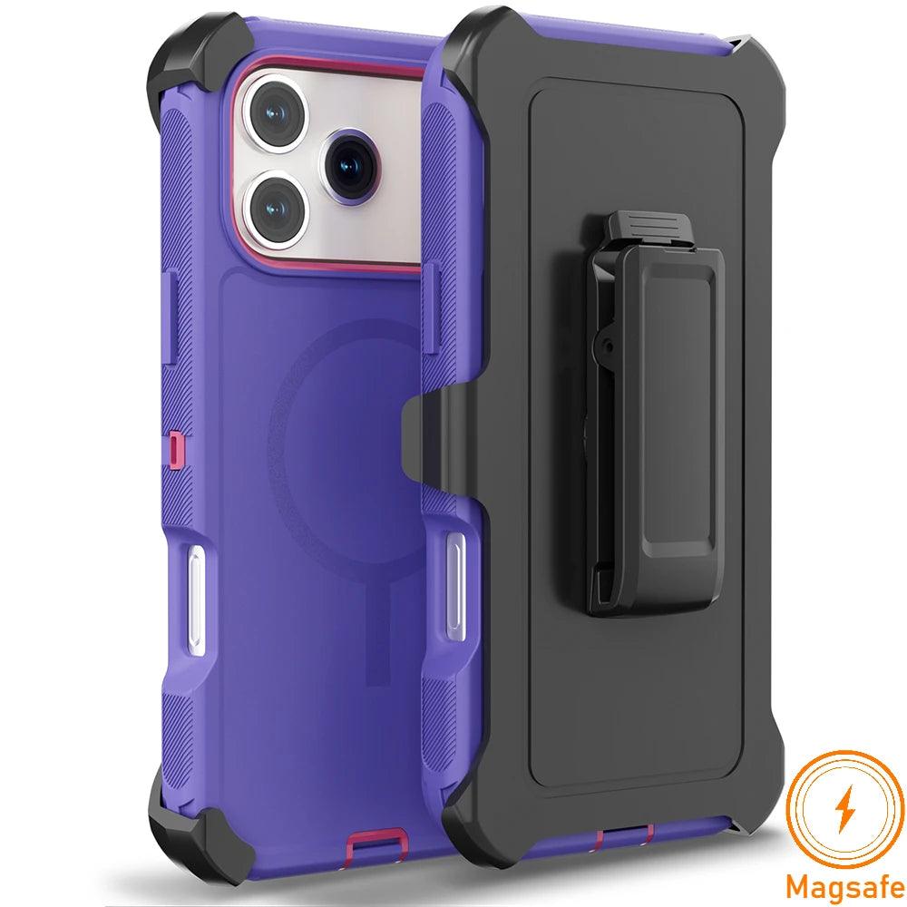 Armor Defender Magnetic iPhone Case with Belt Clip – MagSafe Compatible
