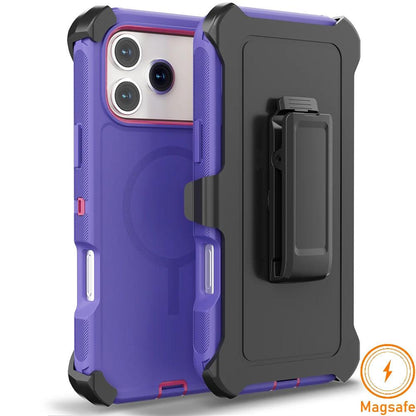 Armor Defender Magnetic iPhone Case with Belt Clip – MagSafe Compatible