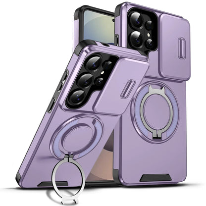 Magnetic Sliding Window Bracket Case for Samsung Galaxy
