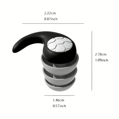 Silicone Noise Cancelling Earplugs Noise Filter Sleep Swimming Waterproof Three Layer Mute Earplugs