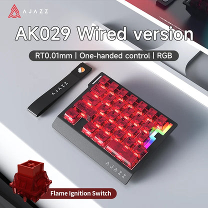 AJAZZ AK029 Wired Gaming Magnetic Switch Magnetic Rice Switch HIFI Edition, RGB Backlight, DIY Support