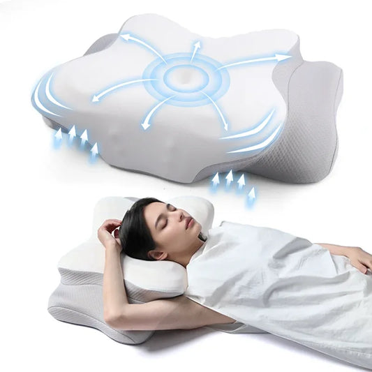 Cervical Orthopedic Pillow For Sleep Butterfly Ergonomic Memory Foam Pillow Slow Rebound Comfortable Neck Massage Bed Pillow