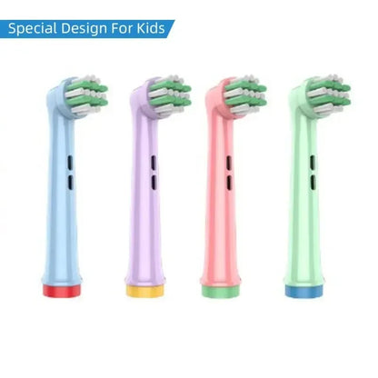 4PCS Dupont Bristle Electric Toothbrush Heads Whiten Teeth/Daily Clean/Precison Cleaning/Soft Care Teeth Function For Oral B - Urbizia