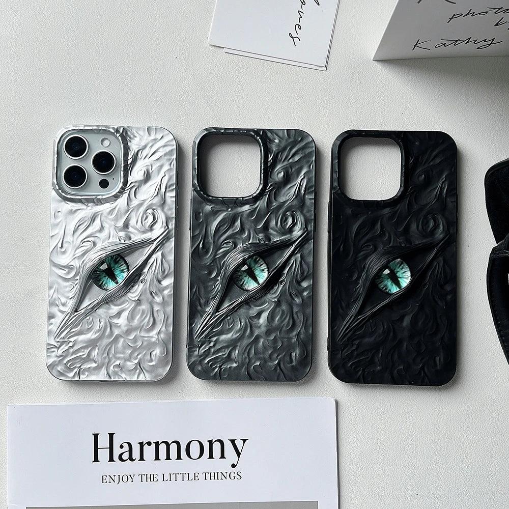 3D Evil Eyes Frosted TPU Case for iPhone 17–11 Series