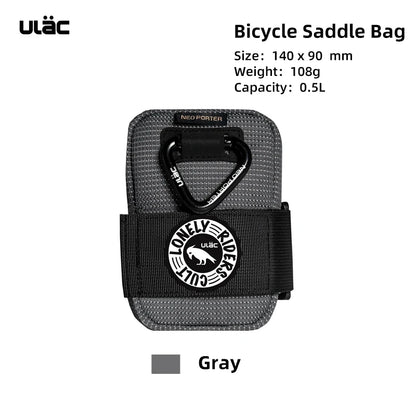 ULAC 0.5L Bicycle Saddle Bag Mini Bike Seatpost Bag Waterproof Shockproof Durable Fabric MTB Cycling Rear Pack Tail Pouch