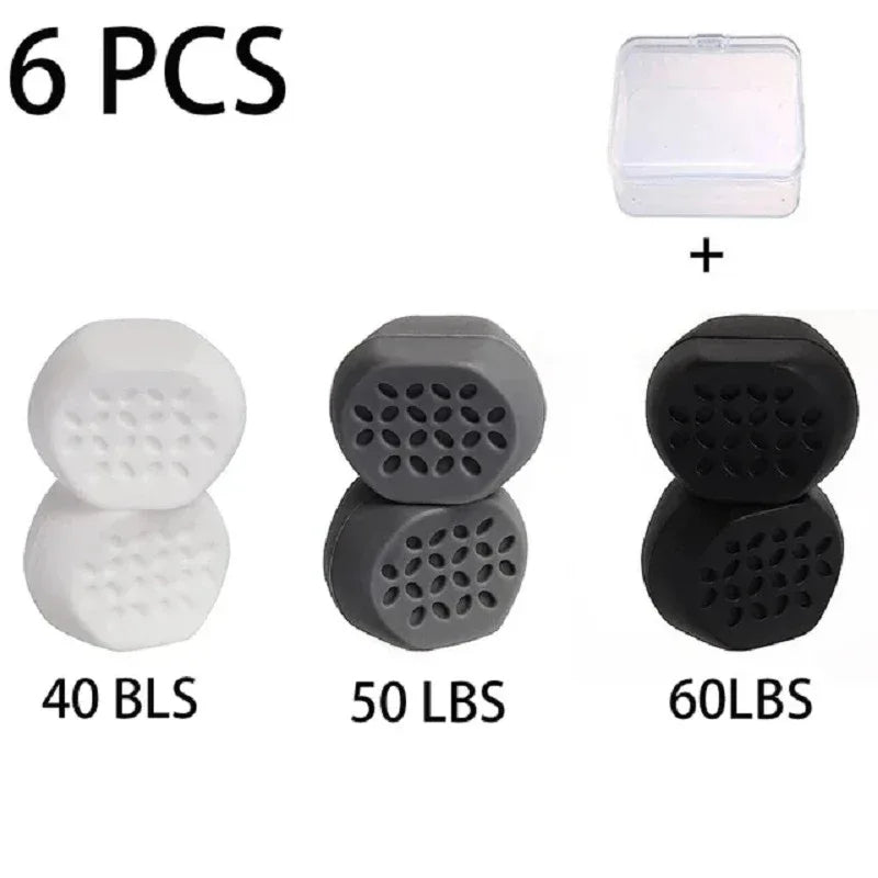 6pcs Anti-aging Jaw Exerciser Food-grade Silica Neck Face Toning Jawline Muscle Balls Slimming Face Tools Chin Cheek Lifting - Urbizia