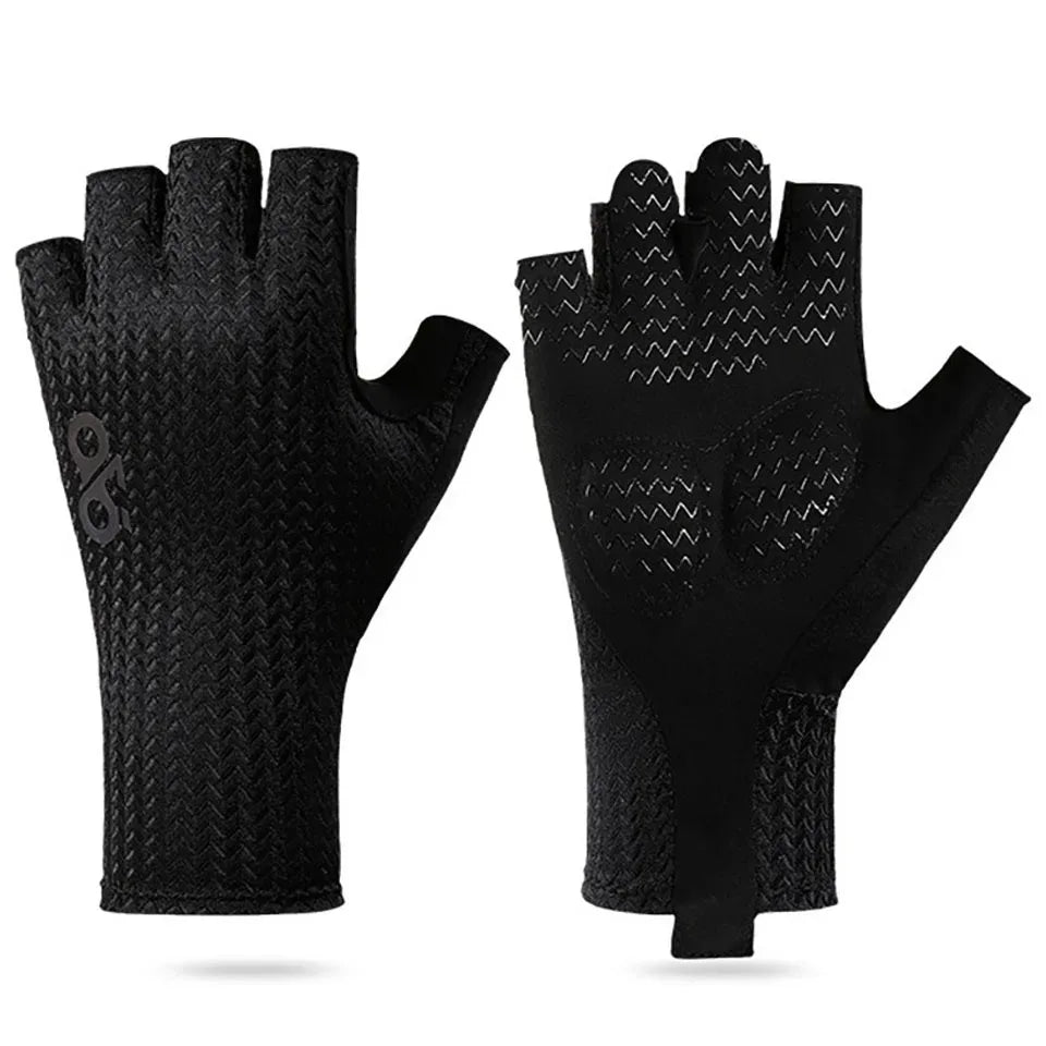 Summer Breathable Half Finger Cycling Gloves Ultralight Road Bike Gloves Anti-Slip Silicone Pad Cooling Sport Gear