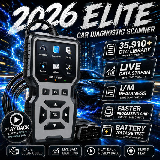 Professional Obd2 Diagnostic Tool for Heavy-Duty Vehicle Repair - Code Reader/Resetter, Supports Real-Time Data Stream, No Battery Required, Compatible with Vehicles from 1996 Onwards (Obdii/Eobd, Mode 6/8), Suitable for Mech