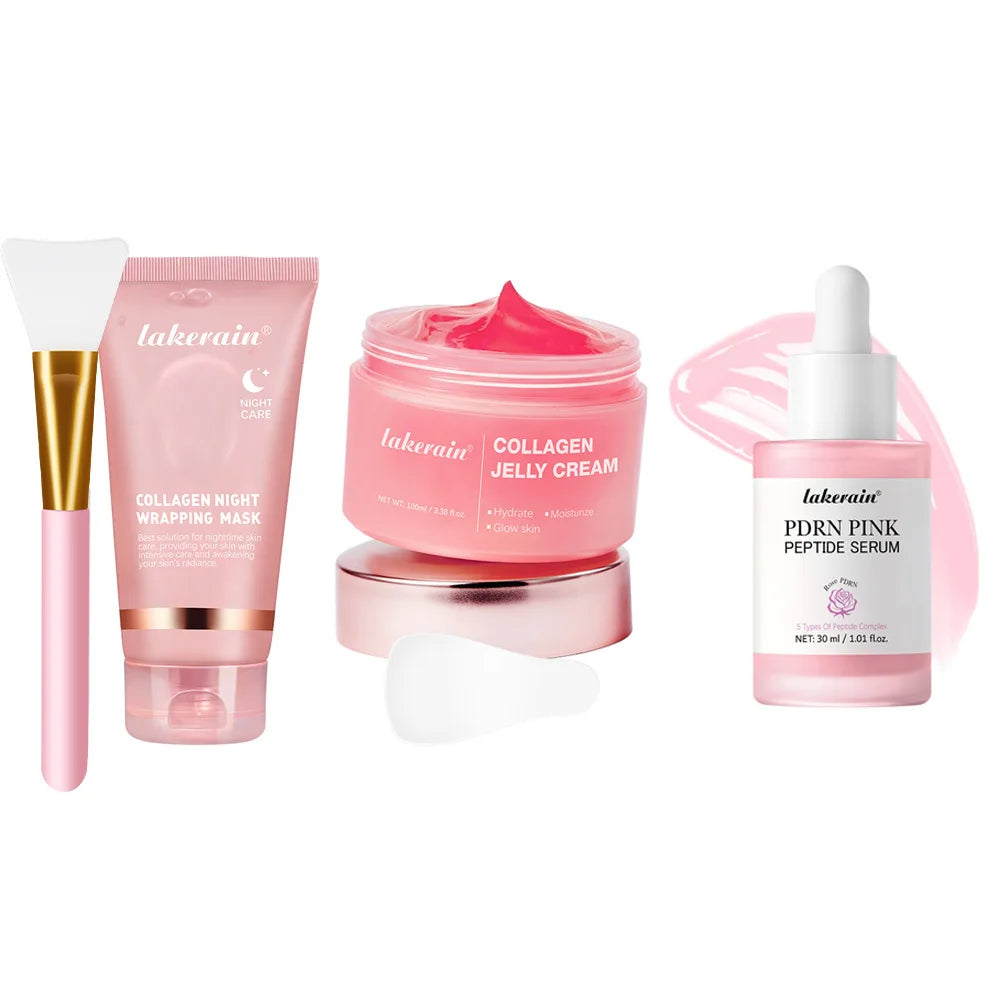 Collagen Jelly Cream Hydrolyzed Collagen Overnight Facial Mask Wrapping Peel-Off Mask Hydrating Firming Moisturizing SkinCare
