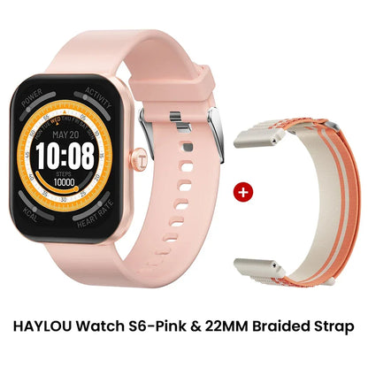 HAYLOU Watch S6 Smartwatch 2.01" HD Display Smart Watch Bluetooth Voice Callings IP68 Waterproof Fitness Tracking Smartwatch - Urbizia