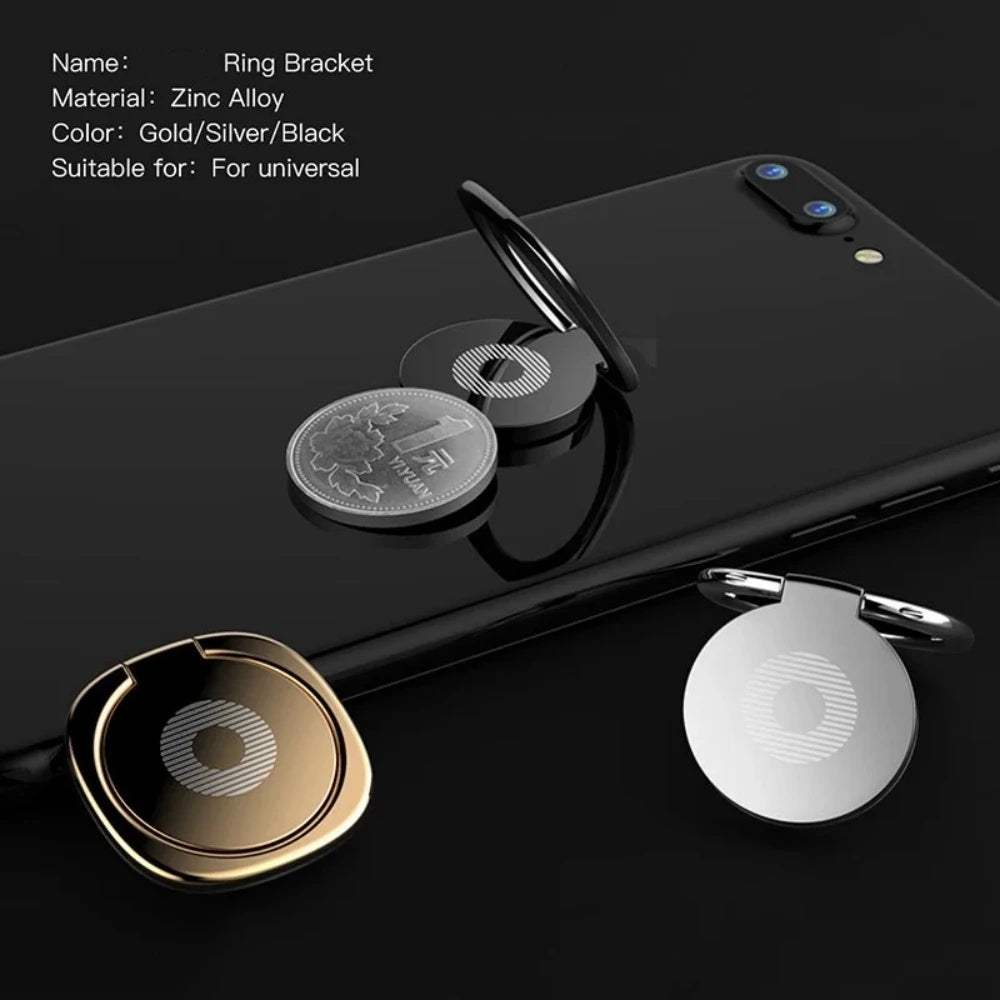 Mini 360 Degree Rotation Finger Ring Holder Foldable Metal Phone Stand Mount Smartphone Holder for Xiaomi Huawei iPhone Sangsung
