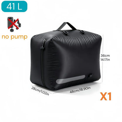 17L Travel Vacuum Storage Bags with Air Pump, Outdoor Clothes Compression Bags, Reusable Empty Vacuum Bags for Clothes Suitcases