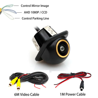 AHD 1080P Fisheye CCD Waterproof Wide View Angle Rear/Front View Back up Camera for HD Night Vision for Car Parking Assist