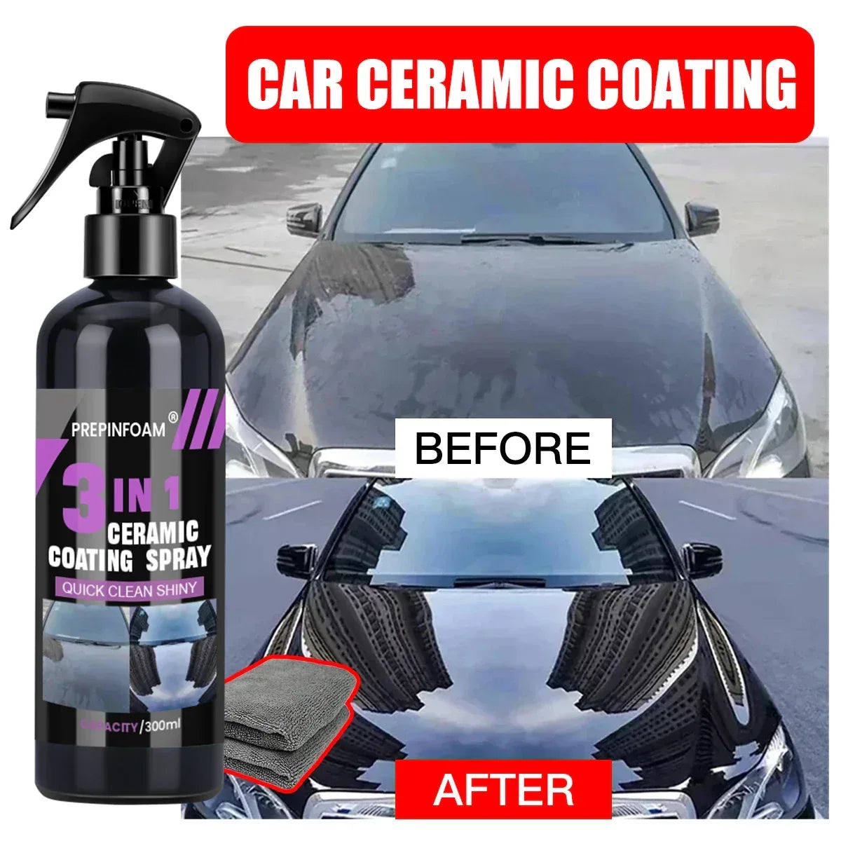 3 in 1 Car Ceramic Nano Coating Liquid Coatin Nano Crystal Hydrophobic Layer Polishing Paint Coating Agent Polish Nanos Coatings - Urbizia