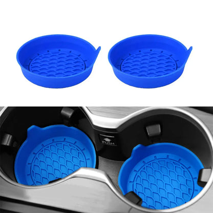 2/4pcs Car Cup Holder Coaster Silicone Cup Holder Insert Universal Non-Slip Cup Holders Car Accessories Interior Silent Cup Pad