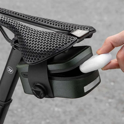 WEST BIKING Bicycle Saddle Bag 600D TPU Seamless Waterproof Wear-Resistant Rotating Lacing Buckle Mini Saddlebag Bike Accessory