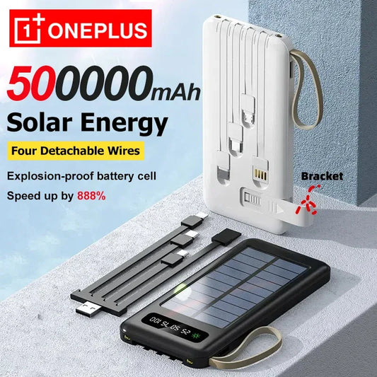 Solar Power Bank 50000mAh Fast Charging Portable Battery