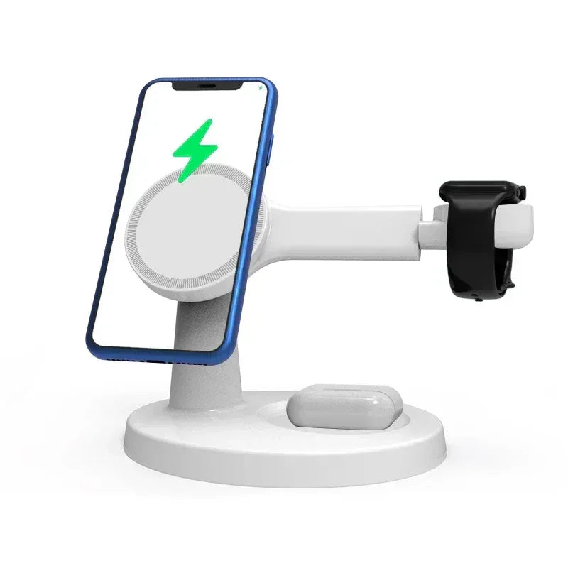 3 In 1 Magnetic Wireless Charger Stand For Magsafe iPhone 16 15 14 13 Pro Max Apple Watch 9 8 AirPods Pro Fast Charging Station - Urbizia