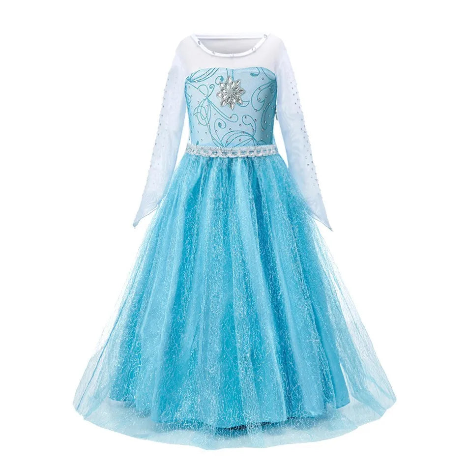 Kids Princess Costume – Elsa,Mermaid Pageant Dress for Girls 3-10Y