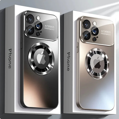 New Luxury Glass Camera for Magesafe Magnetic Wireless Charge Case for IPhone 17 13 12 11 Pro Max 16 15 14 Plus Shockproof Cover