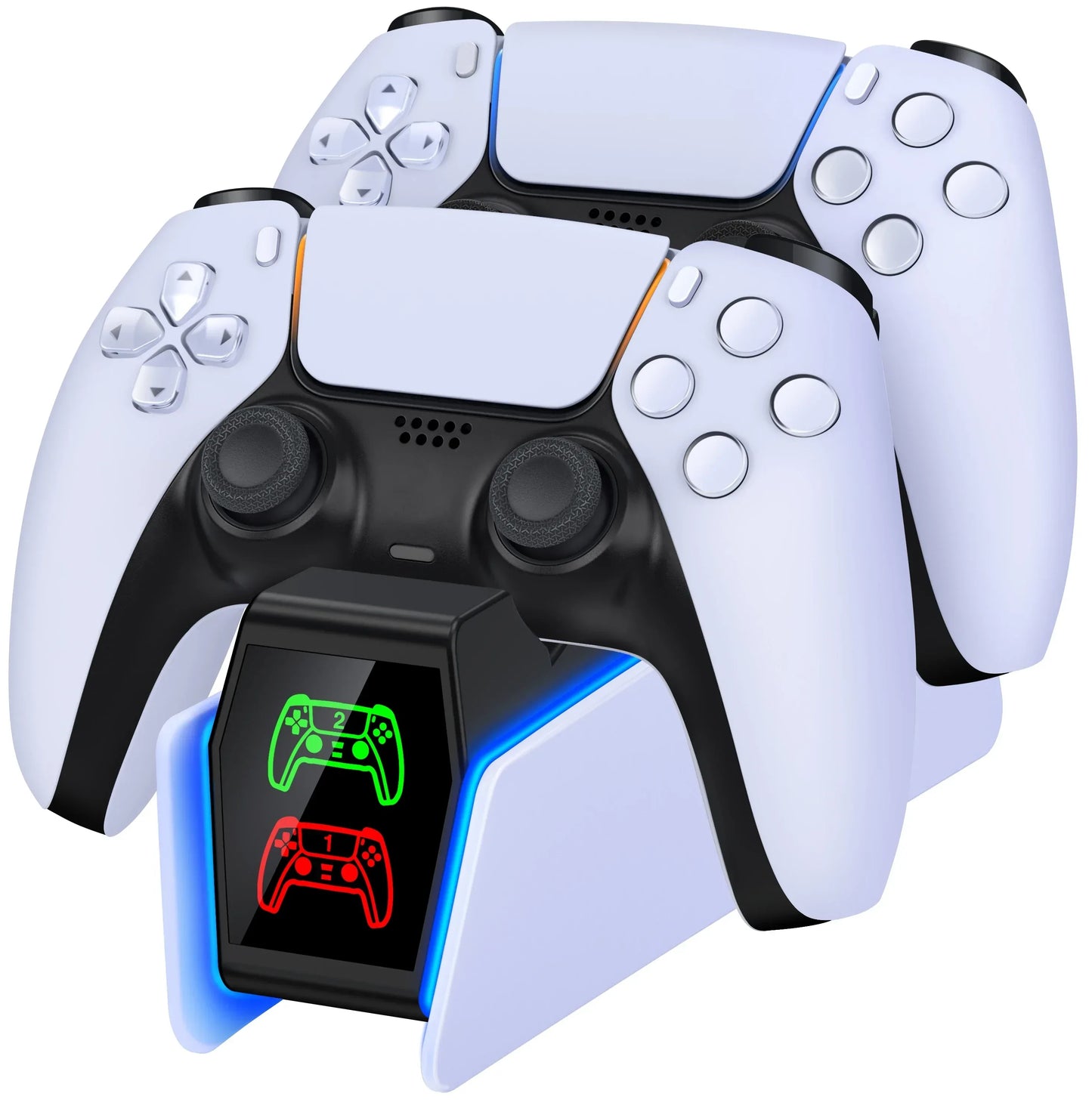 RGB Controller Charging Station For PS5 Dual Fast Charger RGB Indicator Charging Stand Docking Station For PS5 Gamepad - Urbizia