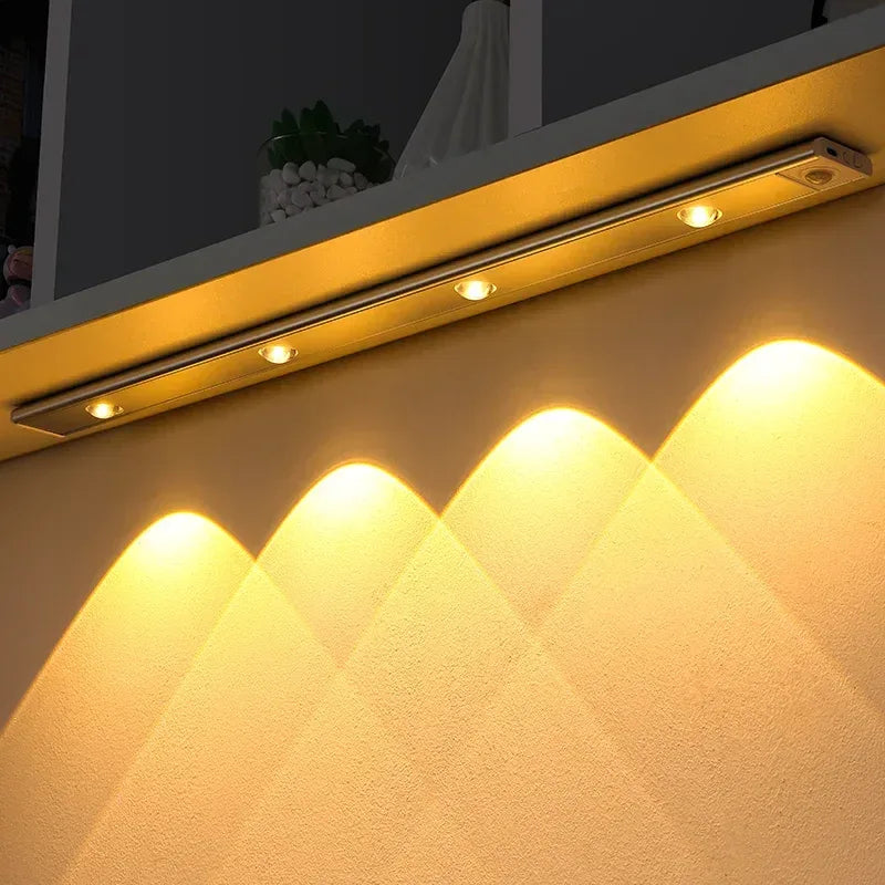 Motion Sensor Light LED Sensor Lamp Wireless Ultra Thin USB LED For Kitchen Cabinet Bedroom Wardrobe Indoor Lighting Night Light - Urbizia
