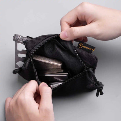 Kosibate Tactical EDC Molle Pouch Mini Wallet Card Key Belt Waist Pack Camping Hiking Hunting Outdoor Coin Purse