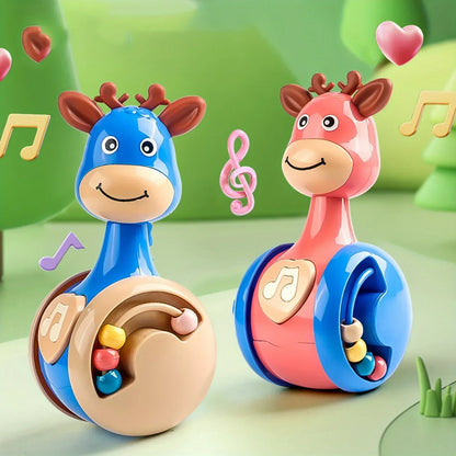 Fawn Sliding Tumbler Toy Rattle Baby Educational Early Education Gift Toy for Baby - Urbizia