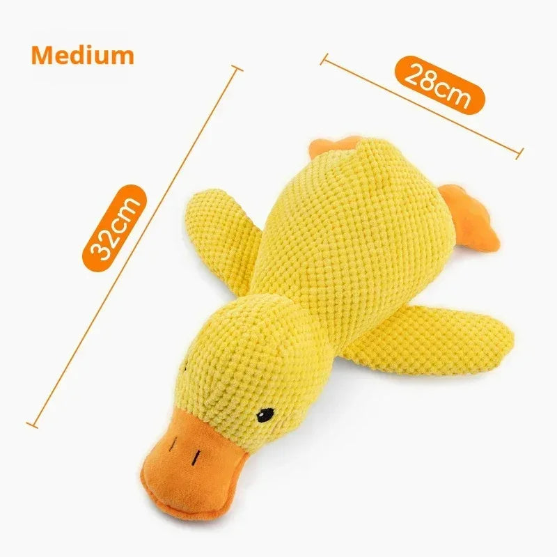 Dog toy plush companion sleeping duck bite resistant teeth grinding sound relief duck sound toy - Urbizia