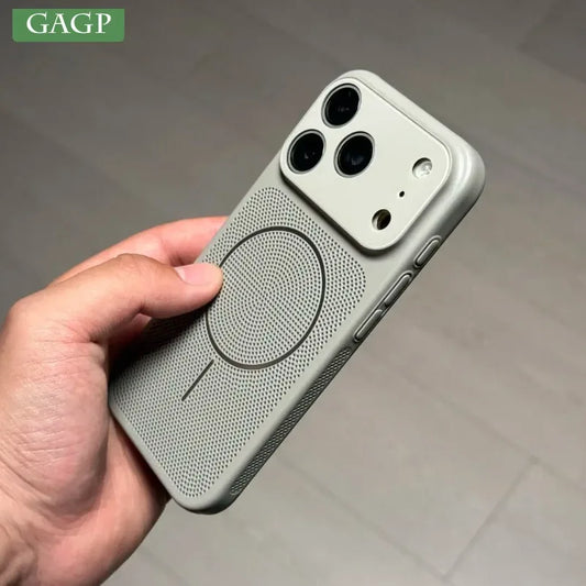 Business Slim Matte Heat Dissipation for Magsafe Case for iPhone 17 16 15 14 13 12 Pro Max Air Plus Slim PC Turn to 17PM Cover