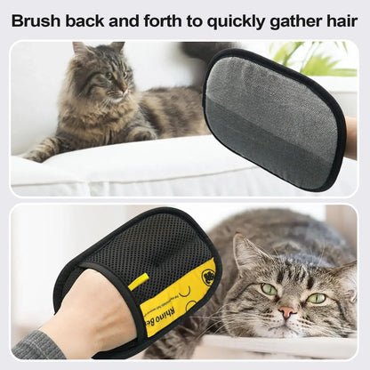 Pet Hair Remover Mitt Pet Grooming Gloves Deshedding Brush Glove for Dog Cat Rabbit with Long/Short/Curly Hair