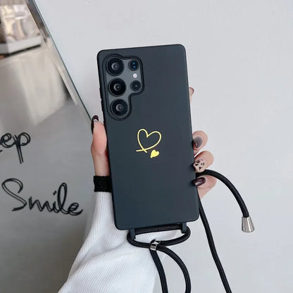 Candy Color Crossbody Lanyard Shockproof Phone Case