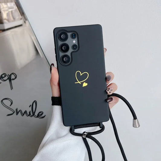 Candy Color Crossbody Lanyard Shockproof Phone Case