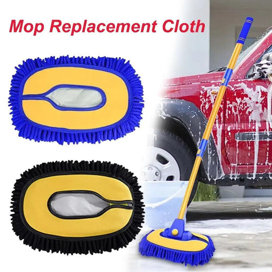 New 27cm Car Wash Mop Head Chenille Removable Mop Replacement Cloth Heavy Duty Reusable Mop Accessories