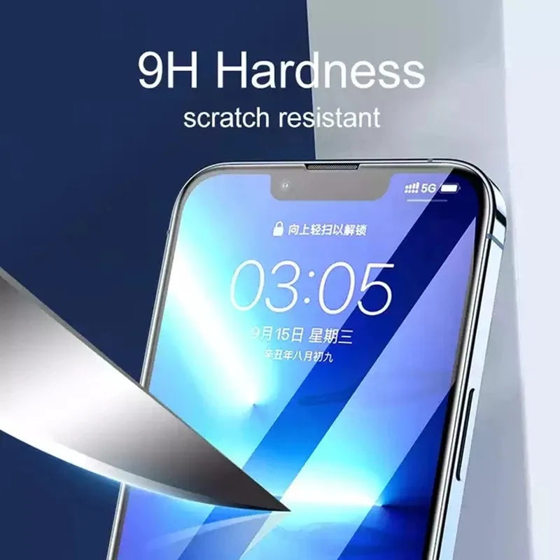 9D Protector  Screen 1-5PCS Tempered Glass For iPhone X XR XS Max 11 12 13 14 15 16 17 Pro Max 14   Mini Plus Protective Cover
