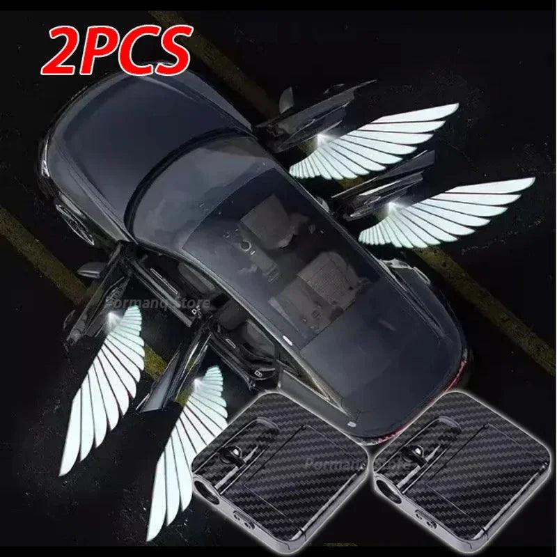 Car welcome light, car door light, sensing angel wing, car projector, atmosphere decoration, modified car door welcome light