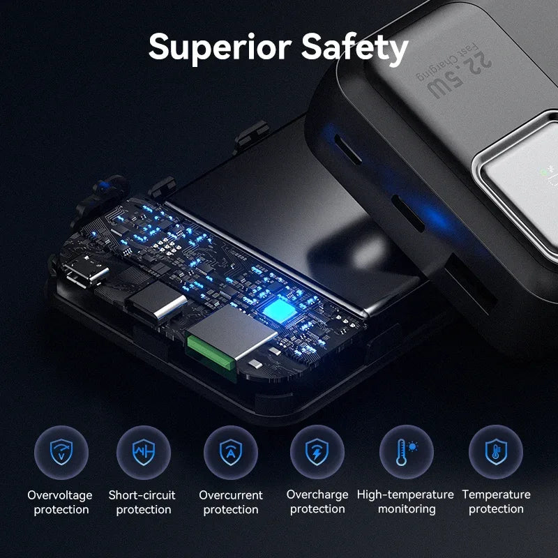 ‌KUULAA 20000mAh PD+QC3.0 Power Bank 22.5W Type-C Portable Charger for iPhone 17 16 15 Samsung Xiaomi Redmi Poco