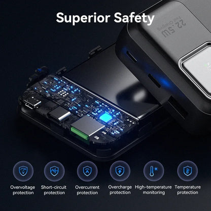 ‌KUULAA 20000mAh PD+QC3.0 Power Bank 22.5W Type-C Portable Charger for iPhone 17 16 15 Samsung Xiaomi Redmi Poco