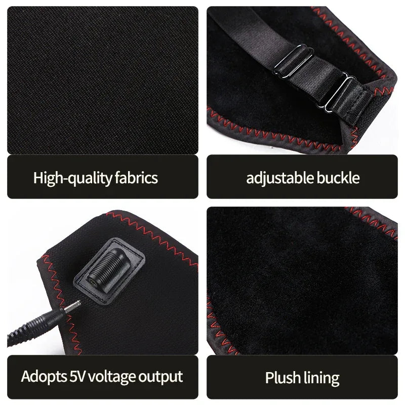 Heating Massage Eye Mask - Hot Compress Relieves Fatigue/Dark Circles, Aids Sleep, 3 Gears Heat & Vibration (For Eye Strain)