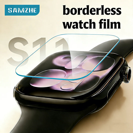 SAMZHE Screen Protector For Apple Watch Series 11/10/9/8/7/6 SE/SE2/SE3 40-46MM Full-coverage Protector Softened Protector Film