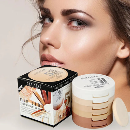 5-Color Concealer & Contour Powder Set