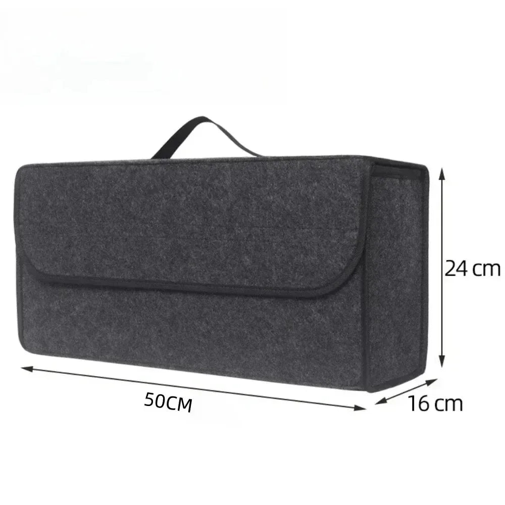 Car Trunk soft Organizer Felt Storage Box Accessories Large Anti Slip Compartment Boot Storage Organizer Tool Car Storage Bag - Urbizia