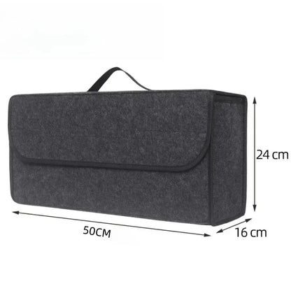 Car Trunk soft Organizer Felt Storage Box Accessories Large Anti Slip Compartment Boot Storage Organizer Tool Car Storage Bag - Urbizia