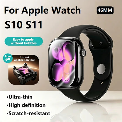 SAMZHE Screen Protector For Apple Watch Series 11/10/9/8/7/6 SE/SE2/SE3 40-46MM Full-coverage Protector Softened Protector Film