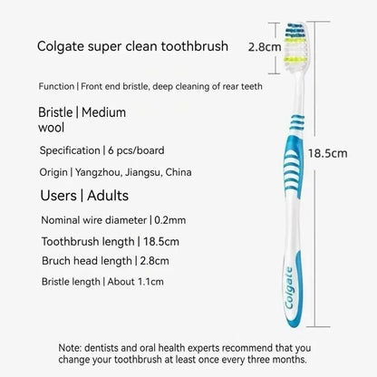 Toothbrushes Set - Random Colors, Family/Couple Use, Travel Suit for Men & Women, Back Tooth Cleaning - Urbizia