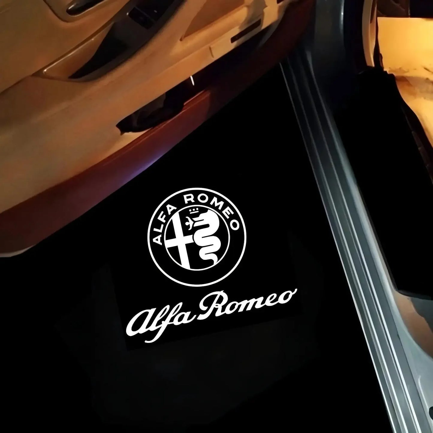 HD For Alfa Romeo 159 Giulietta Stelvio Giulia Mito Brera Accessories Car Led Door Courtesy Logo Projector Lamp Welcome Lights