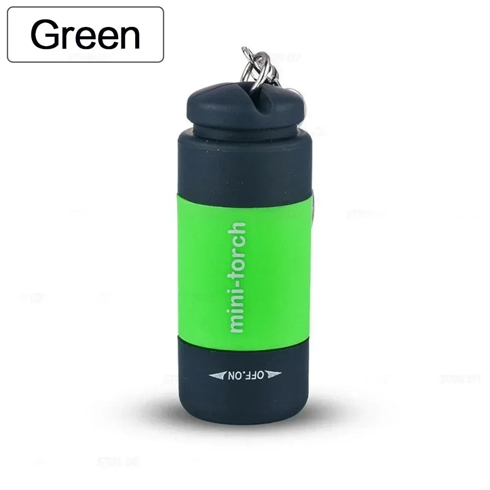 USB Rechargeable LED Multifunctional Strong Light Pocket Keychain Flashlight Waterproof Outdoor Hiking Camping Mini Flashlight - Urbizia