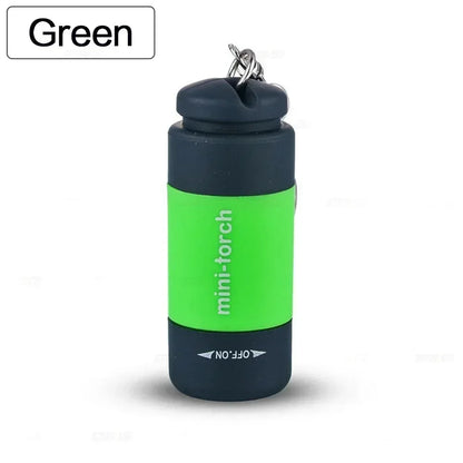 USB Rechargeable LED Multifunctional Strong Light Pocket Keychain Flashlight Waterproof Outdoor Hiking Camping Mini Flashlight - Urbizia
