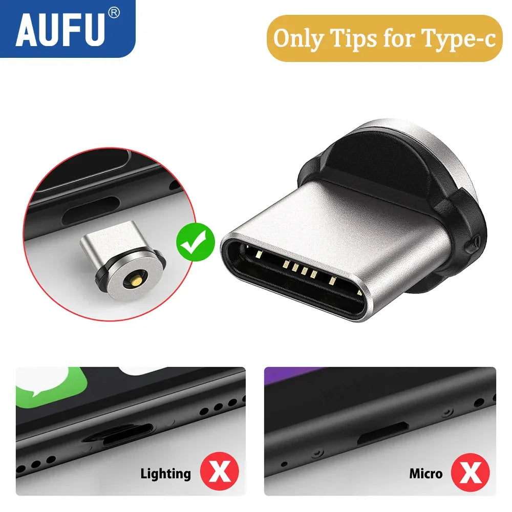 540° Magnetic USB-C Adapter Type-C Fast Charging