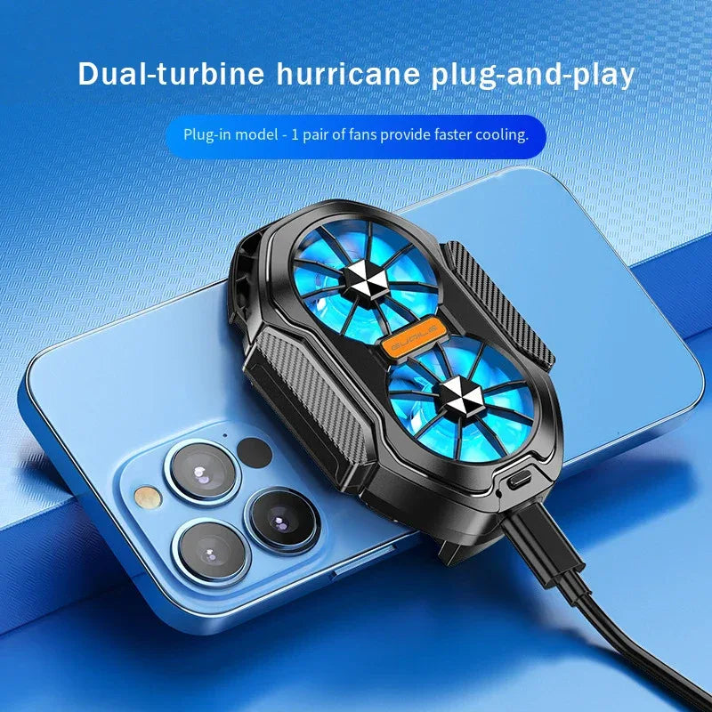 FS01 Dual Fan Mobile Phone Cooler with Battery Fast Heat Relief